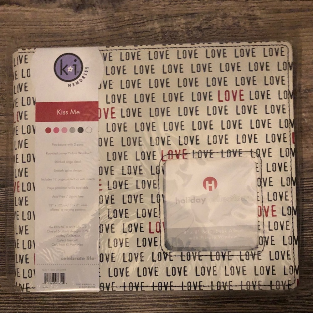 Ki memories 8x8” postbound scrapbook. KISS ME